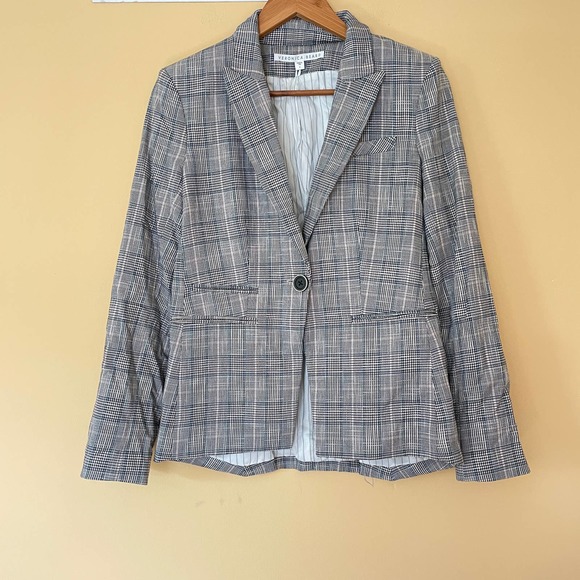 Veronica Beard Gray Plaid Blazer - Picture 6 of 7